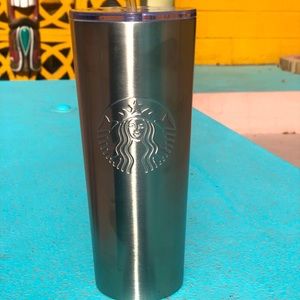 Brushed Stainless Steel 24 oz. Starbucks tumbler